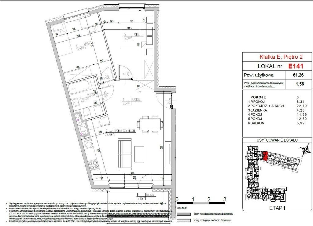 Mieszkanie trzypokojowe na sprzedaż Toruń, Jakubskie Przedmieście, Szosa Lubicka  61m2 Foto 2