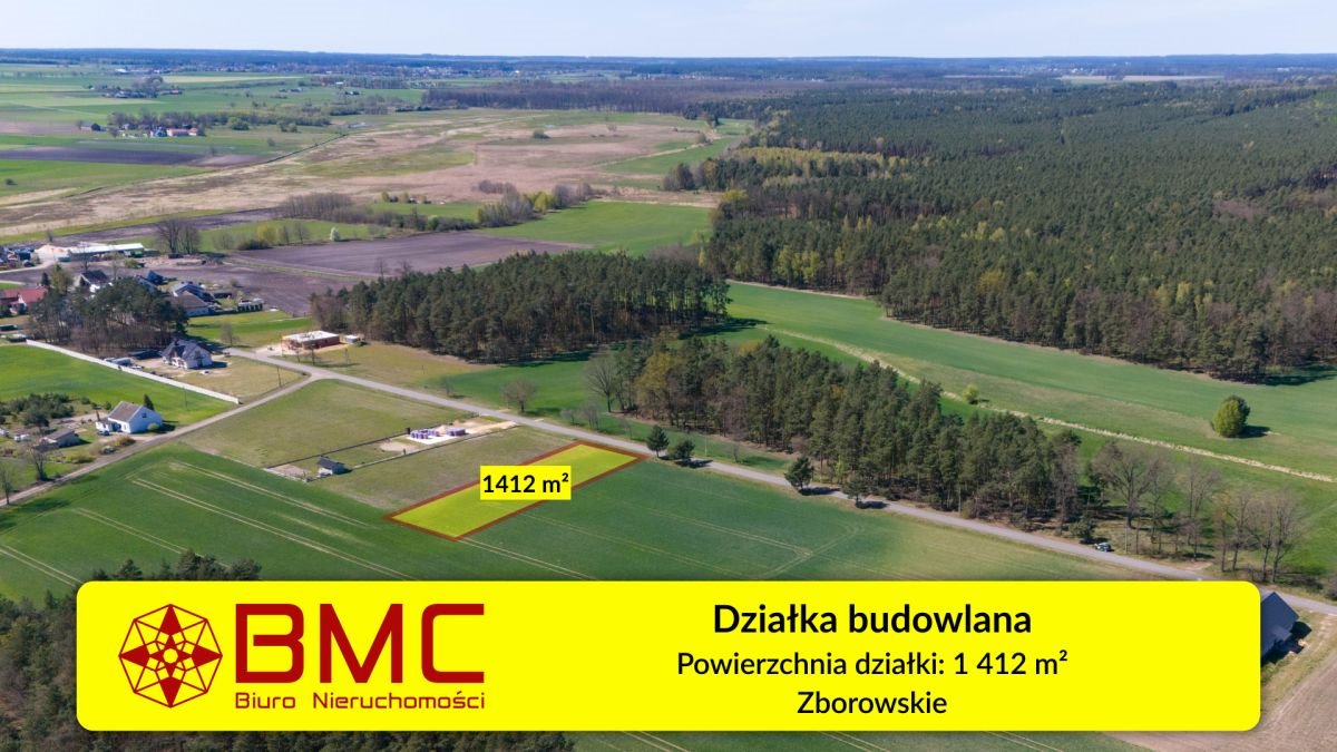 Do sprzedania działka 1412 m² w Zborowskim - idealna pod dom Zborowskie, Dolna  1 412m2 Foto 1