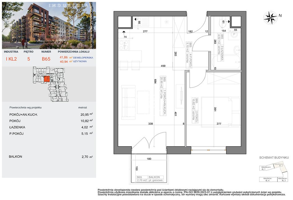 Dwupokojowe mieszkanie na sprzedaż w Bocianowie, 41 m2 Bydgoszcz, Bocianowo, Pomorska  41m2 Foto 1
