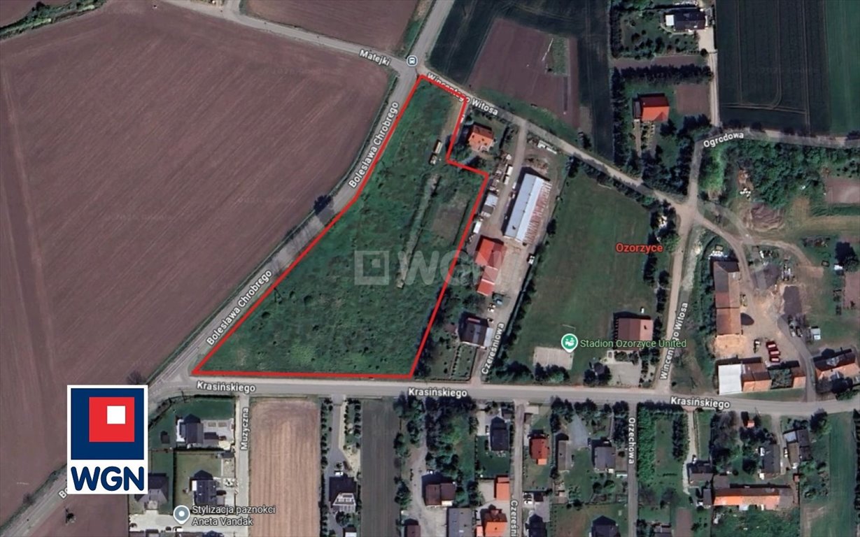 Działki budowlane w Ozorzycach pod inwestycję, 8900 m2 Ozorzyce, Krasińskiego  8 899m2 Foto 1