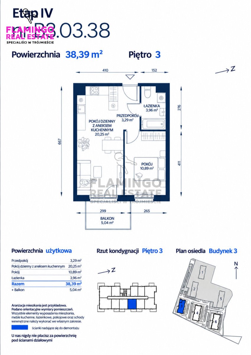 Do sprzedania funkcjonalne 2-pokojowe mieszkanie 39 m² w Gdańsku Gdańsk, Orunia Południe  38m2 Foto 1