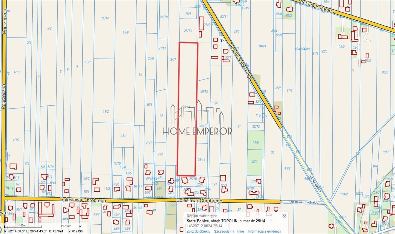 Zapraszam do zakupu działki 10 000 m² z mediami w Topolinie Topolin, Bolesława Chrobrego  10 000m2 Foto 1