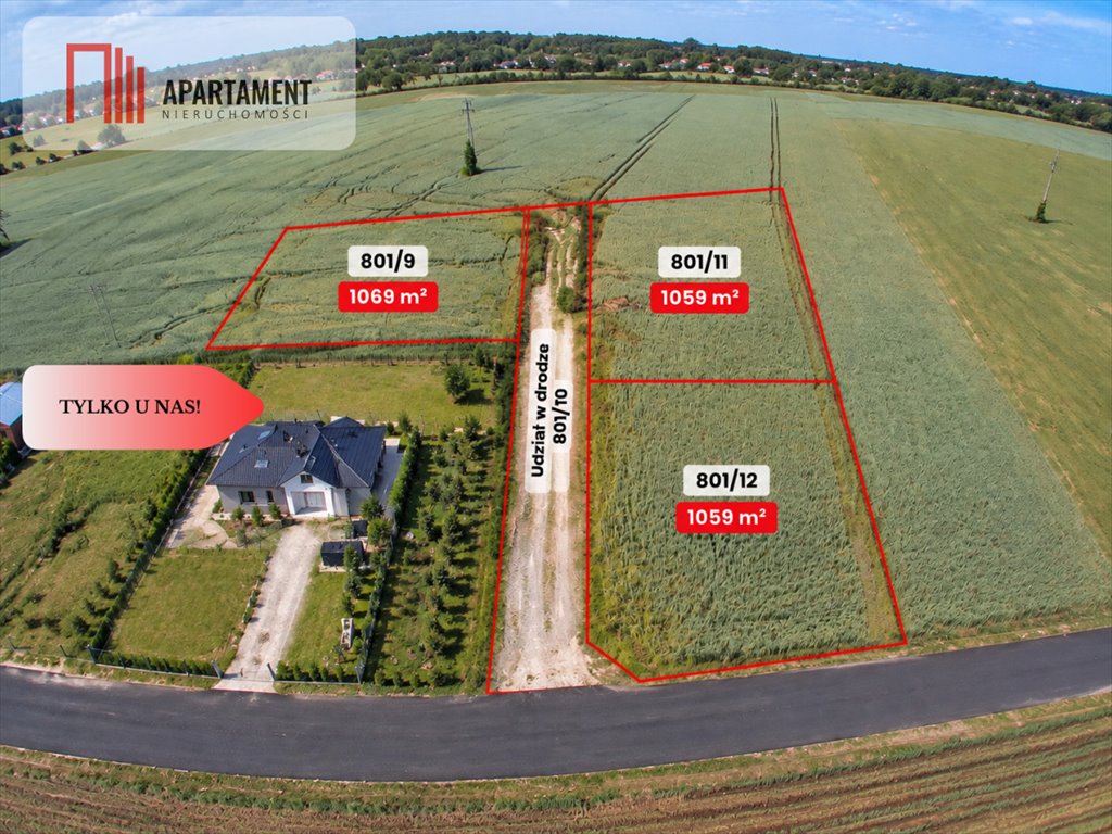 Zapraszam do zakupu działek 1069 m² w Gardei przy ul. Pogodnej Gardeja  1 069m2 Foto 1