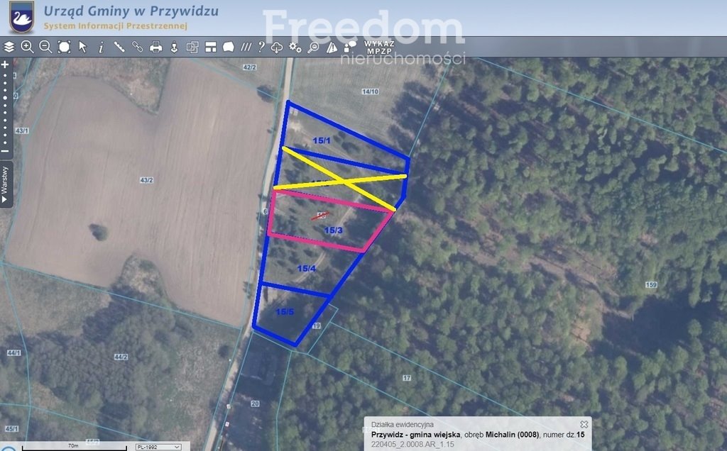 Działka 2154 m² w Klonowie Dolnym, media, plan zabudowy - polecam! Klonowo Dolne, Głęboka  2 156m2 Foto 1