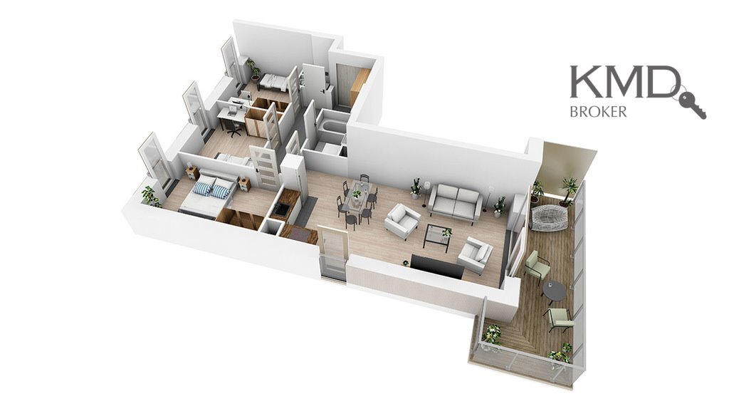 Mieszkanie czteropokojowe  na sprzedaż Lublin, Ponikwoda, Narcyzowa  68m2 Foto 1