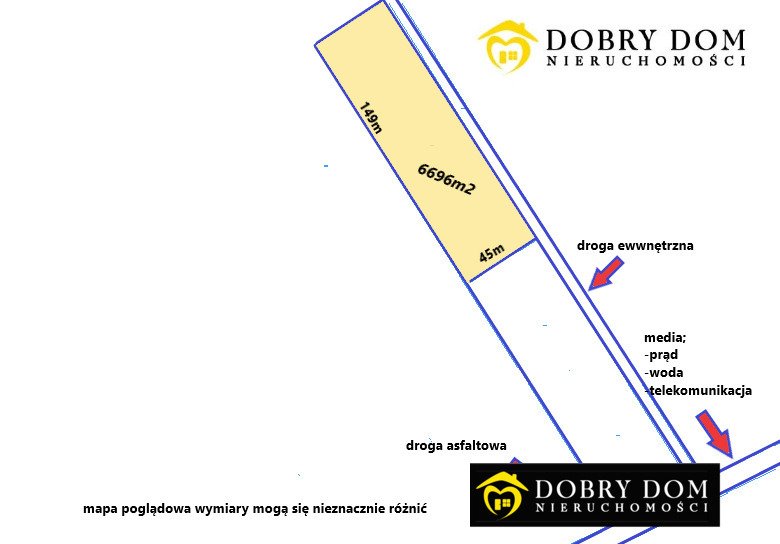 Działka 6696 m² pod zabudowę jednorodzinną, blisko S-19 Kozińce  6 696m2 Foto 1