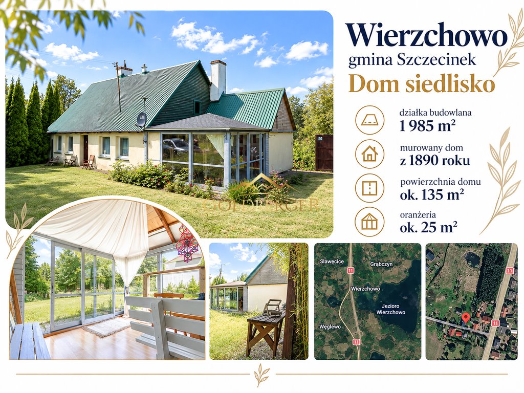 Sprzedam urokliwe siedlisko z oranżerią 160 m² w Wierzchowie Wierzchowo  160m2 Foto 1