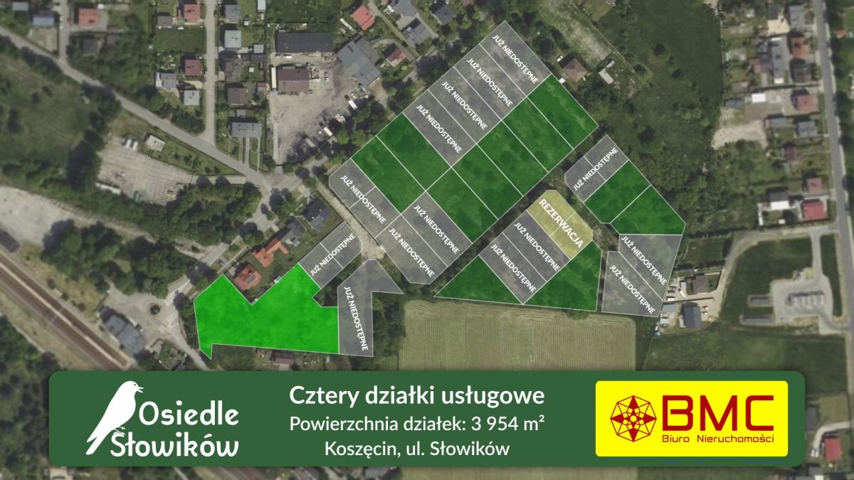 Działka przemysłowo-handlowa na sprzedaż Koszęcin, Słowików  3 954m2 Foto 1