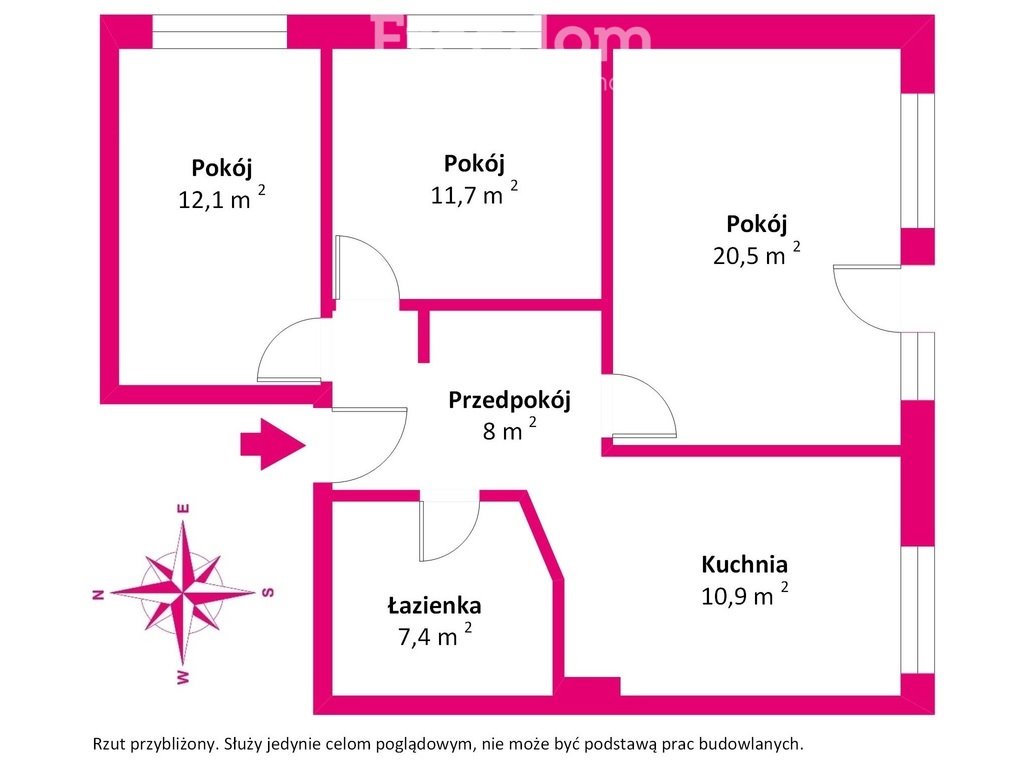 Mieszkanie trzypokojowe na sprzedaż Biała Podlaska, Orzechowa  68m2 Foto 12