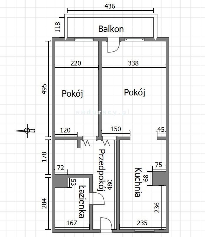 Mieszkanie dwupokojowe na sprzedaż Kraków, Czyżyny, Czyżyny, Dywizjonu 303  52m2 Foto 4