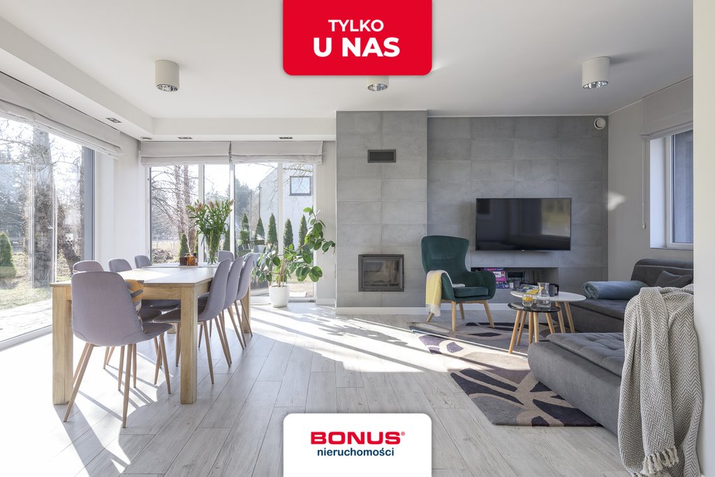 Nowoczesny dom bliźniak z dużą działką i energooszczędną pompą Łomianki Dolne, Łużycka  172m2 Foto 1