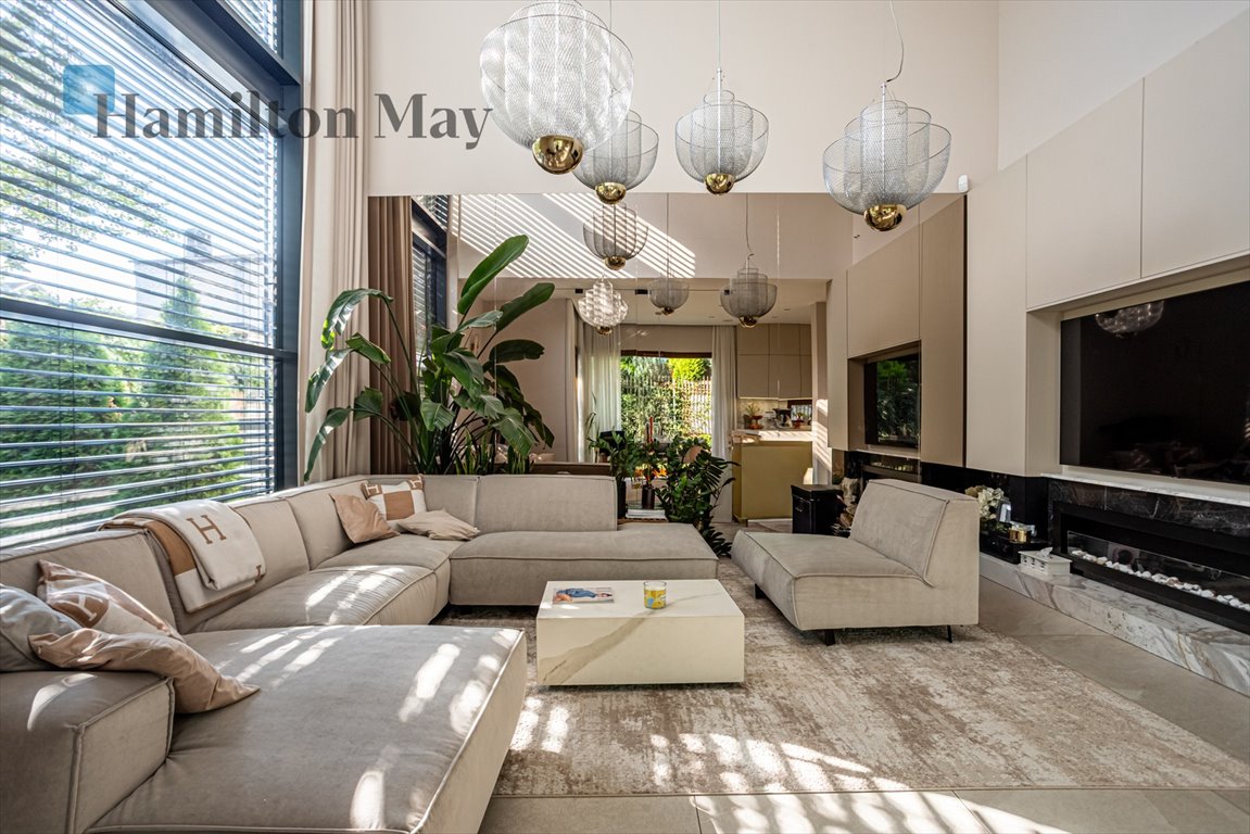 Nowoczesny dom bliźniak 161 m² z ogrodem i wysokimi przeszkleniami Warszawa, Wola, Wincentego Pola  161m2 Foto 1