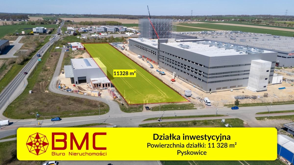 Działka przemysłowa 11 328 m² w Pyskowicach z mediami Pyskowice, Lokalna  11 328m2 Foto 1