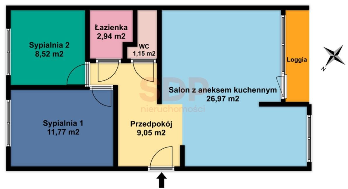 Mieszkanie trzypokojowe na sprzedaż Wrocław, Fabryczna, Nowy Dwór, Budziszyńska  60m2 Foto 5