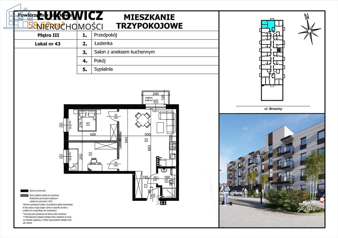 Mieszkanie dwupokojowe na sprzedaż Czechowice-Dziedzice, Brzeziny  59m2 Foto 9