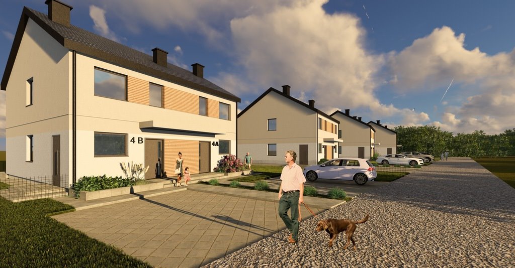 Nowoczesny dom bliźniak z własnym ogrodem i dwoma miejscami parkingowymi Zaczernie  83m2 Foto 1