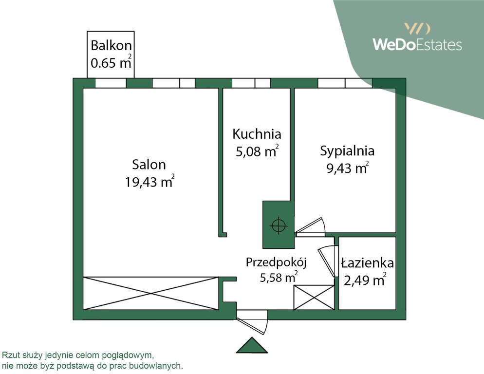 Mieszkanie dwupokojowe na sprzedaż Warszawa, Żoliborz, Stary Żoliborz, Elbląska  42m2 Foto 10