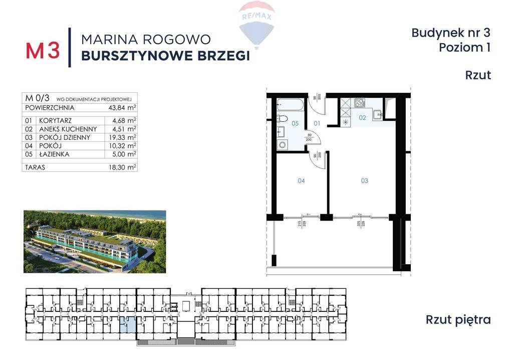Mieszkanie dwupokojowe na sprzedaż Rogowo  44m2 Foto 1