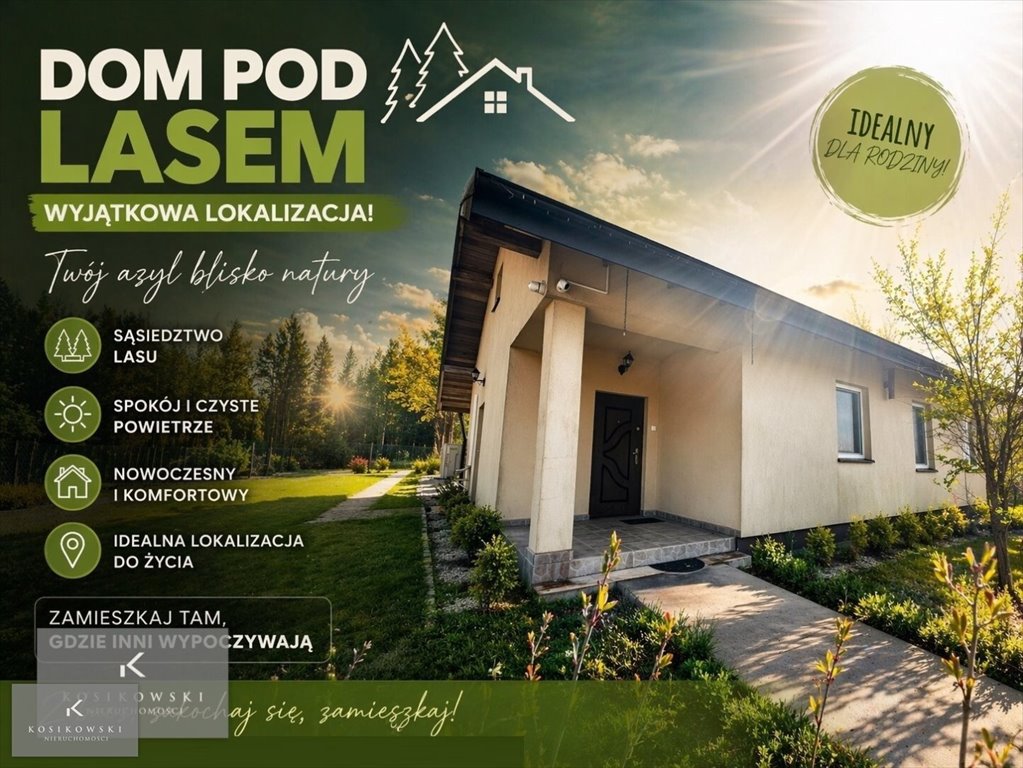 Sprzedam dom pod lasem w Bałdowicach 78 m² z energooszczędnym ogrzewaniem Bałdowice, Pod Lasem  78m2 Foto 1
