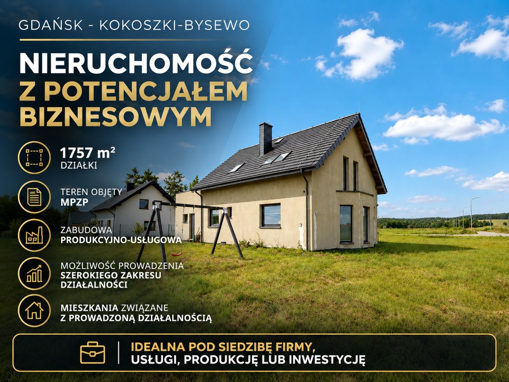 Działka 1757 m² w Gdańsku Kokoszki - potencjał inwestycyjny Gdańsk, Kokoszki, Bysewska  1 757m2 Foto 1