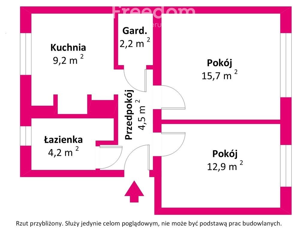 Mieszkanie dwupokojowe na sprzedaż Stary Olsztyn  46m2 Foto 12