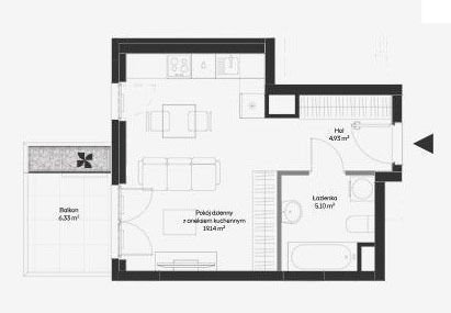 Mieszkanie 29 m² w sercu Mokotowa (blisko metra i Galerii) Warszawa, Mokotów, Służewiec, Zdziechowskiego  29m2 Foto 1