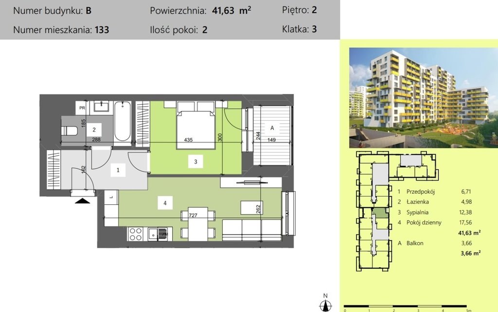 Mieszkanie dwupokojowe na sprzedaż Rzeszów, Technologiczna  42m2 Foto 2