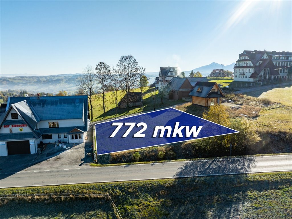 Działka pod dom w górach z widokiem na Tatry, 772 m² Sierockie  772m2 Foto 1