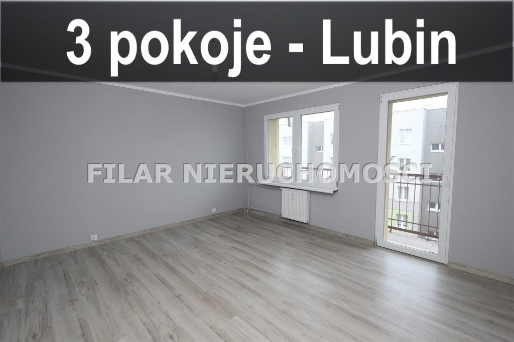 Wynajem 3-pok. z balkonem, blisko sklepów i szkół Lubin, Ustronie  63m2 Foto 1