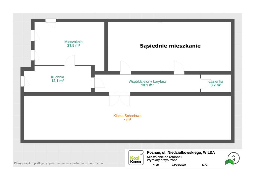 Kawalerka na sprzedaż Poznań, Wilda, Mieczysława Niedziałkowskiego  44m2 Foto 9