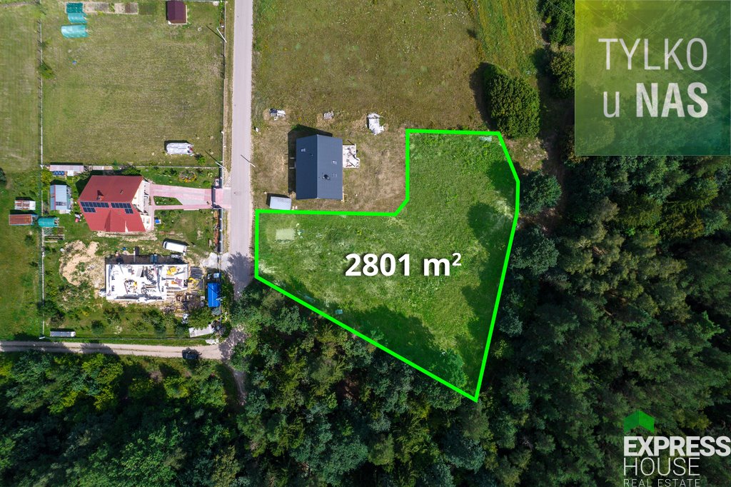 Działka w Henrykowie pod dom marzeń, las, media, asfalt Henrykowo, Turkusowa  2 801m2 Foto 1