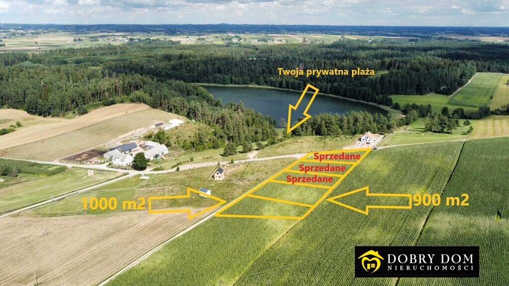 Działki z udziałem w prywatnej plaży nad jeziorem, Suwałki Suwałki  900m2 Foto 1