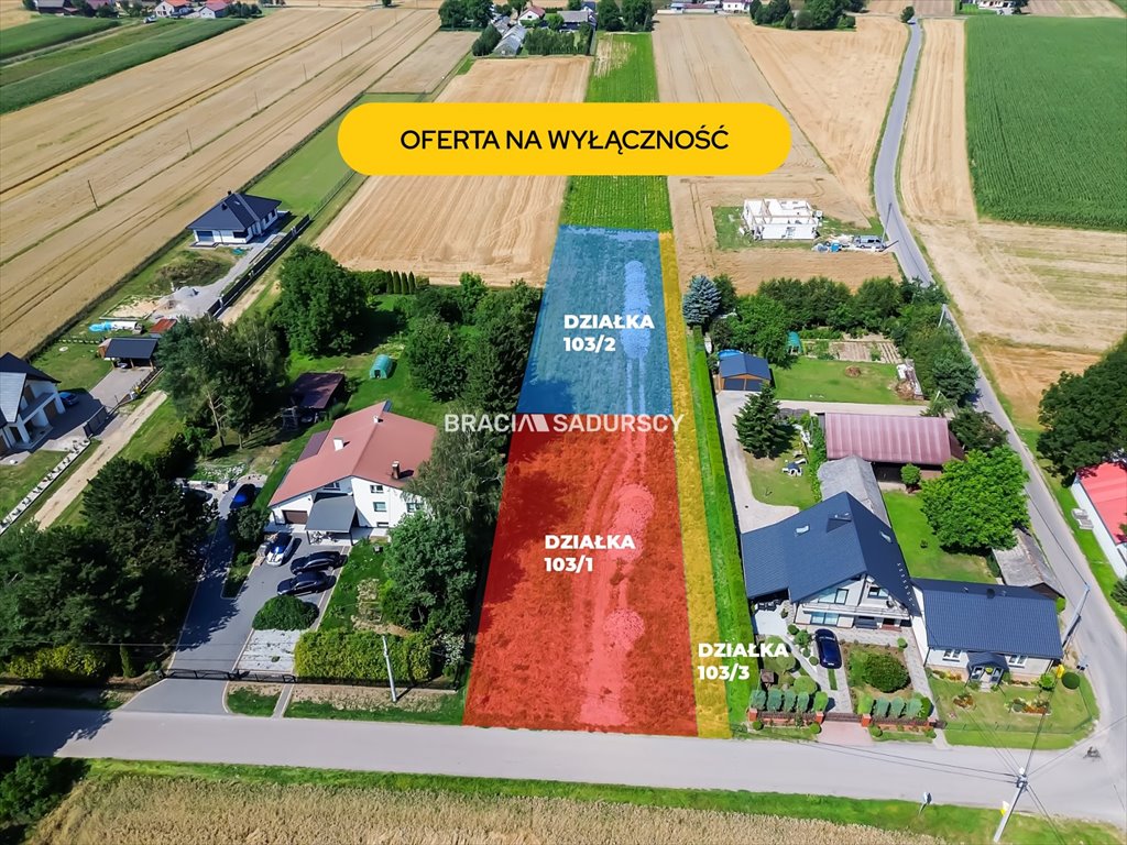 Sprzedam działkę 12 ar w Biskupicach z mediami i MPZP Biskupice  1 200m2 Foto 1