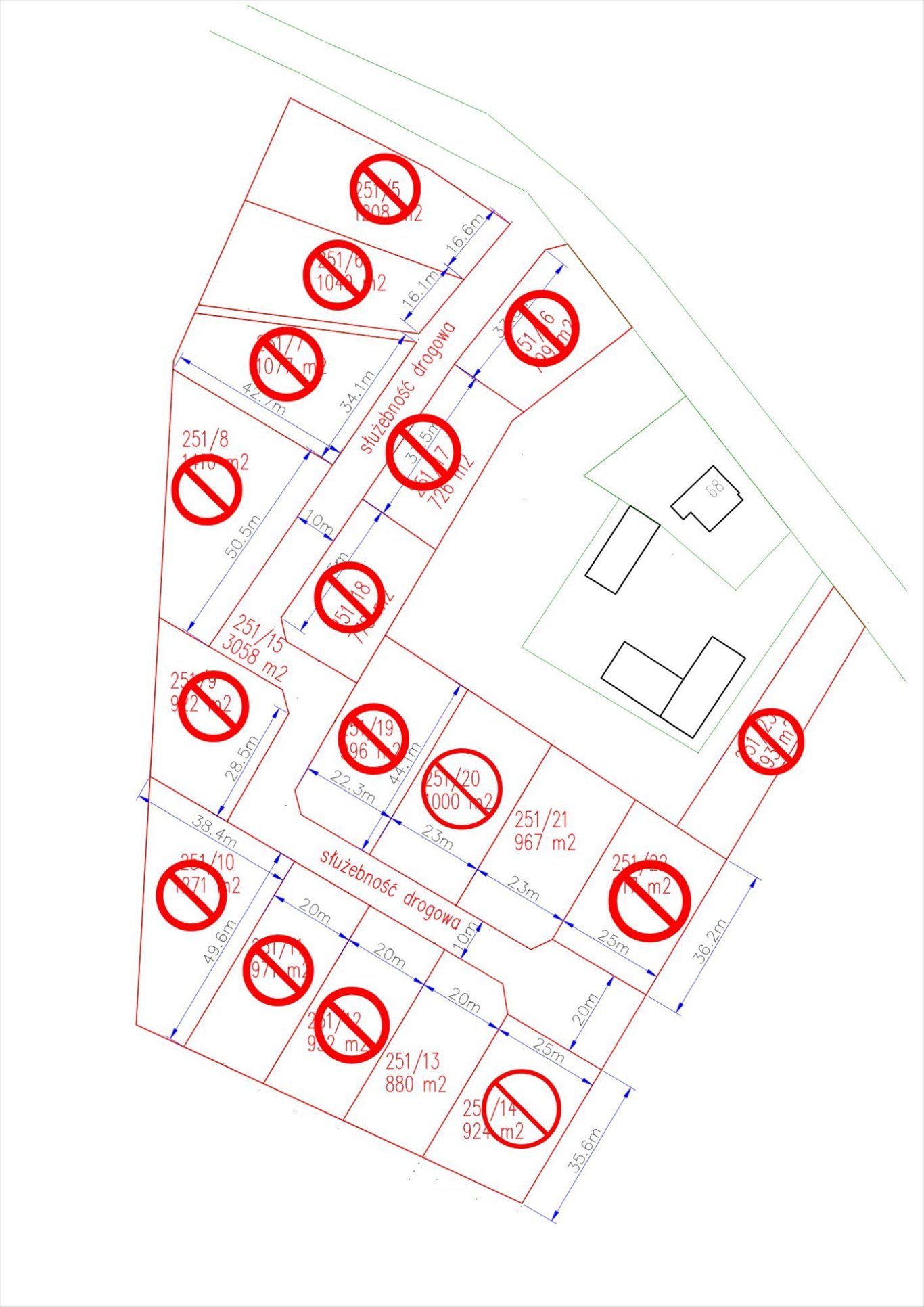 Działka 1000 m² w Hucie – media przy drodze, od 80 zł/m² Huta  1 000m2 Foto 1