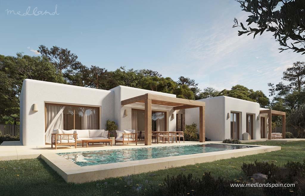 Ibiza-style villa z basenem, 3 sypialnie, luksusowe wykończenia Hiszpania, Benissa  289m2 Foto 1