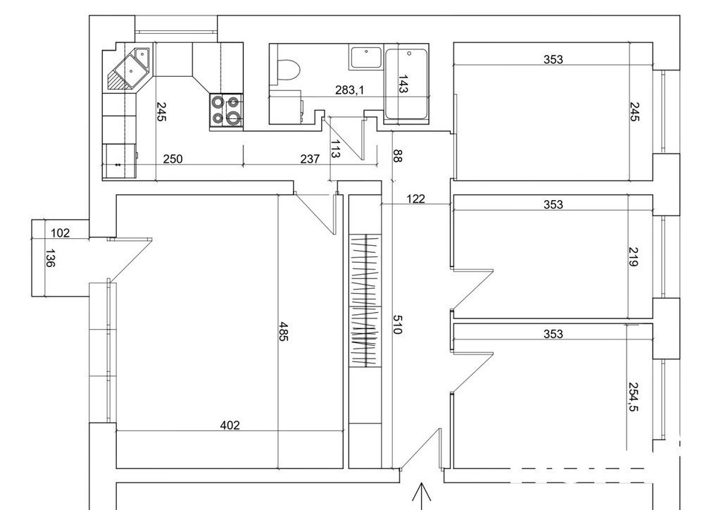 Mieszkanie czteropokojowe  na sprzedaż Gdańsk, Przymorze, Kołobrzeska  68m2 Foto 12