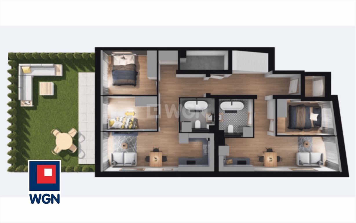 Przestronne 89 m2 z ogródkiem i smart home w Krzykach zapraszam Wrocław, Wrocław - Krzyki, Malinowskiego  89m2 Foto 1