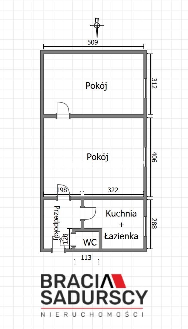 Mieszkanie dwupokojowe na sprzedaż Kraków, Stare Miasto, Bosacka  49m2 Foto 3