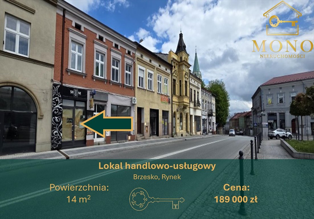 Lokal usługowy przy Rynku w Brzesku, 14 m², duża witryna Brzesko  14m2 Foto 1