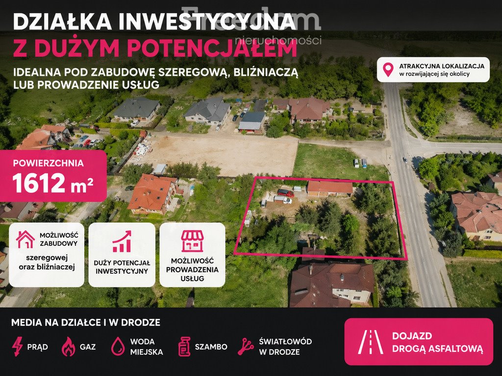 Działka 1610 m² z mediami - szerokie możliwości inwestycyjne Warszawa, Białołęka, Ostródzka  1 610m2 Foto 1