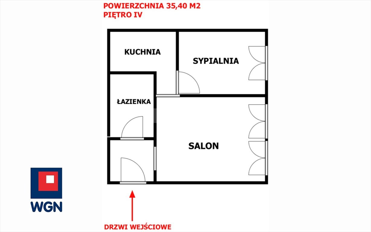 Mieszkanie dwupokojowe na sprzedaż Legnica, KARTUZY, MONIUSZKI  35m2 Foto 2