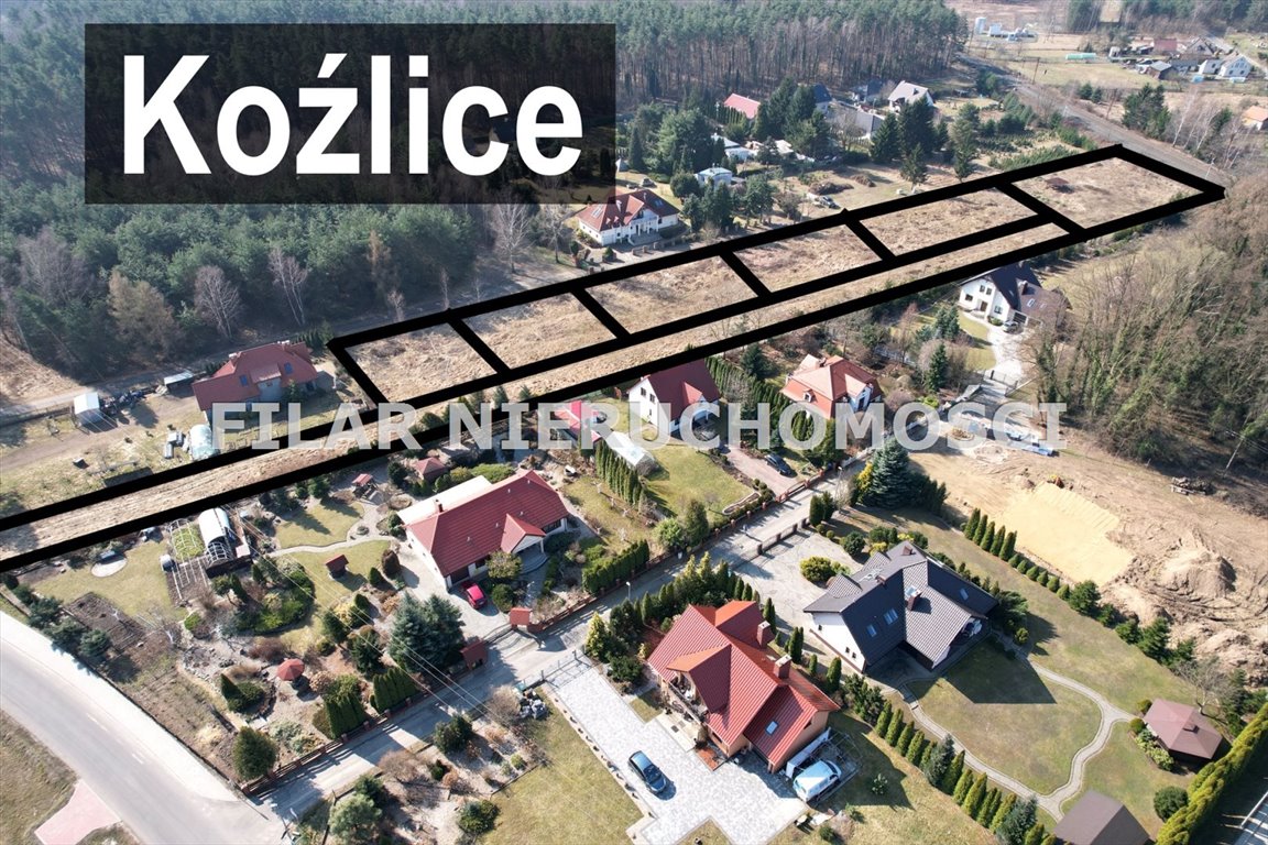 Działka budowlana 10-16 arów z mediami, las, blisko miasta Koźlice  1 000m2 Foto 1