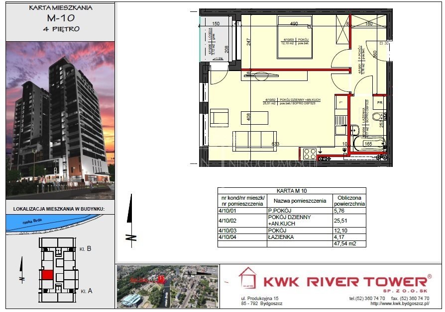 Mieszkanie dwupokojowe na sprzedaż Bydgoszcz, Centrum  48m2 Foto 14