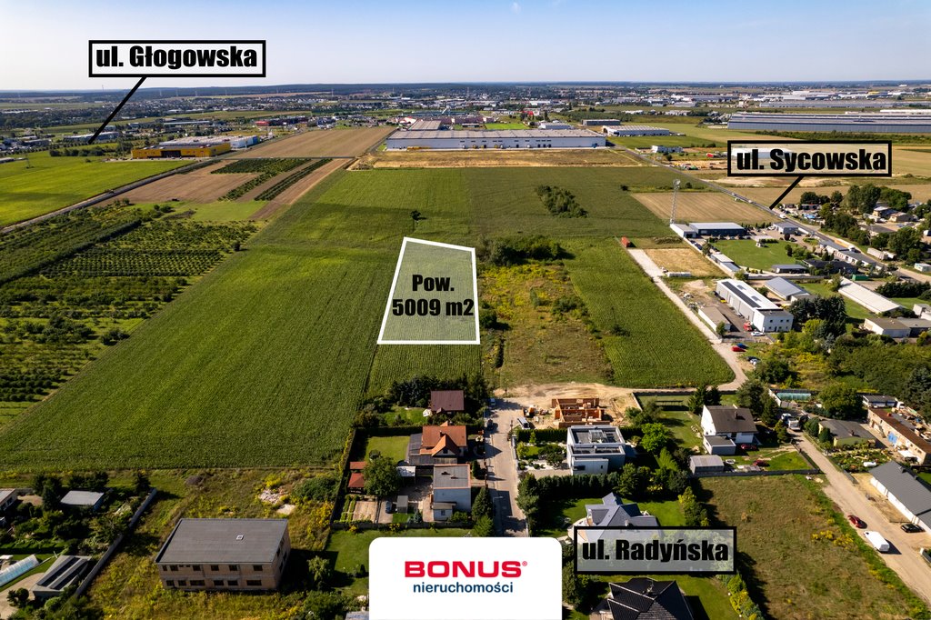 Działka inwestycyjna 5009 m² z mediami i dobrym dojazdem. Poznań, Fabianowo, Fabianowo  5 009m2 Foto 1