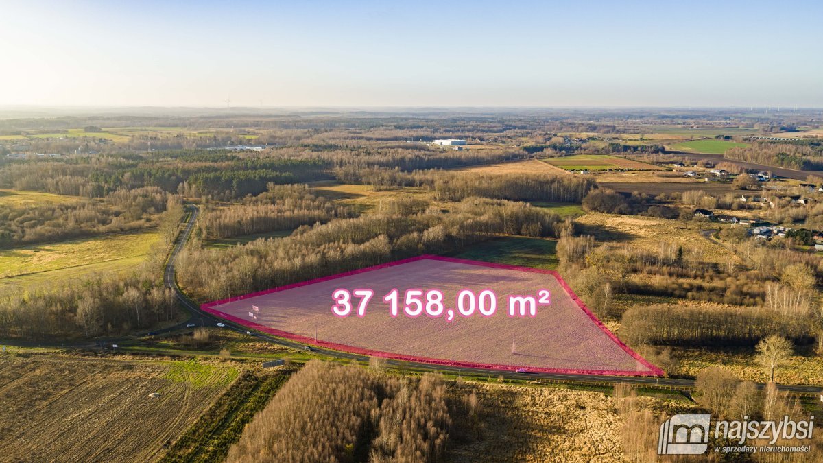 Duża działka inwestycyjna 37 158 m² z MPZP pod usługi i produkcję Białogard  37 158m2 Foto 1