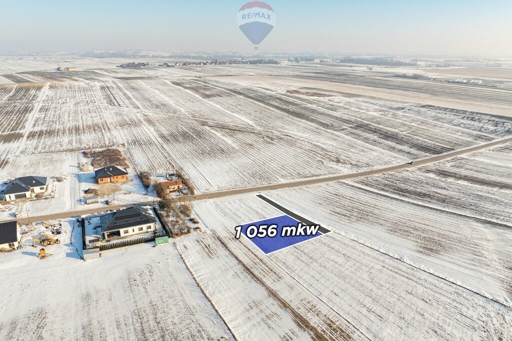 Działka 1056 m2 w Waganowicach – media, budowa domu Waganowice  1 056m2 Foto 1