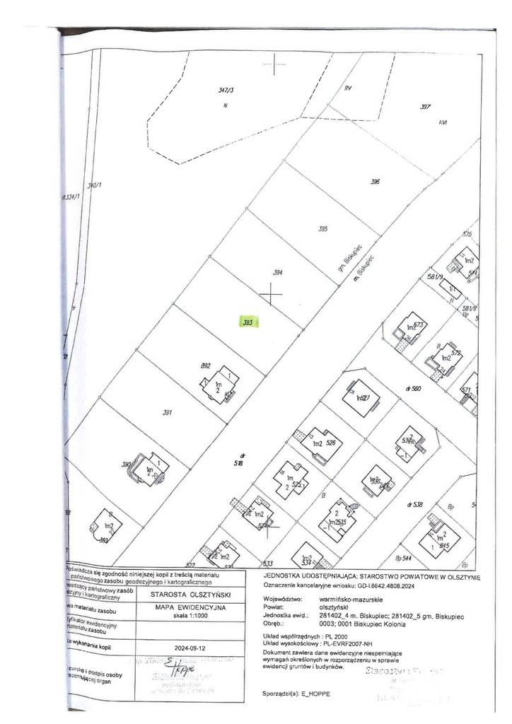 Działka pod zabudowę w Biskupcu, 1332 m², atrakcyjna cena Biskupiec, Wincentego Witosa  1 332m2 Foto 1