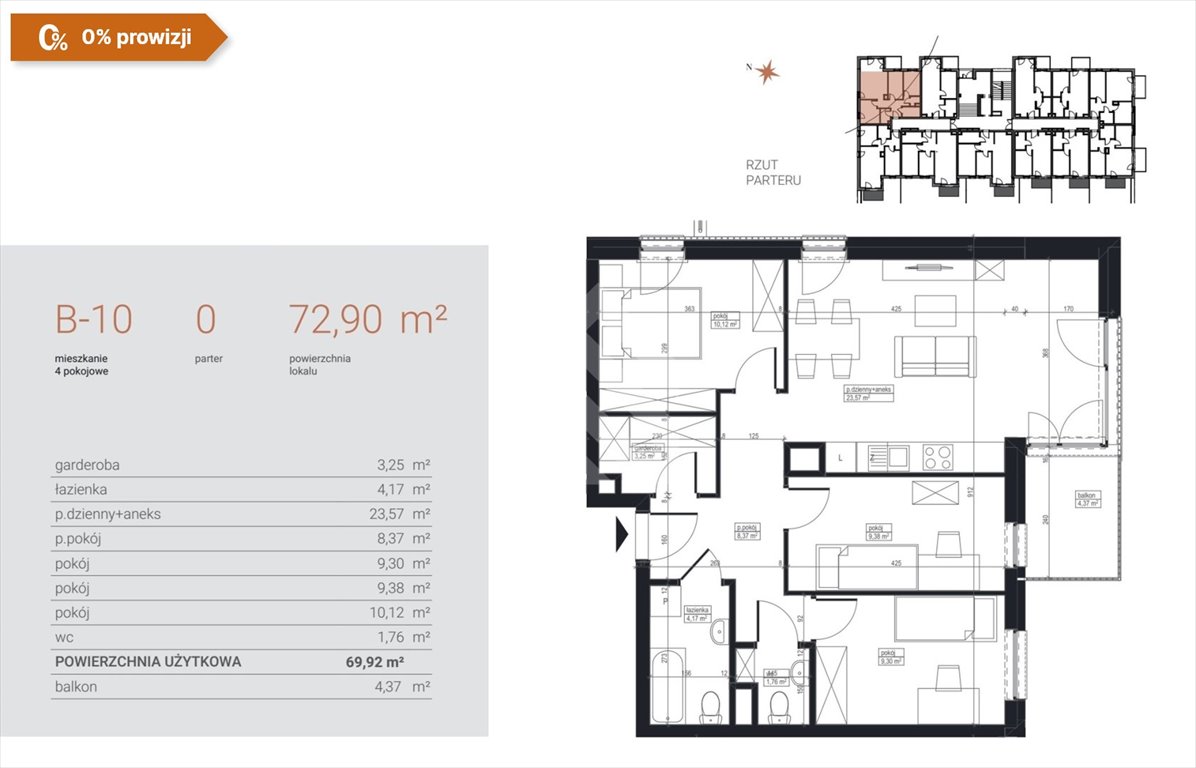 Mieszkanie czteropokojowe  na sprzedaż Bydgoszcz, Czyżkówko  70m2 Foto 6