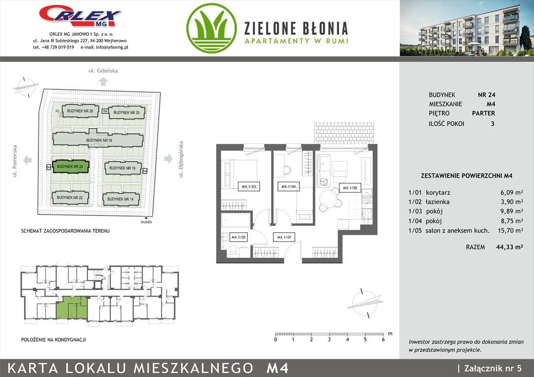 Mieszkanie trzypokojowe na sprzedaż Rumia, Janowo, Spacerowa 24  44m2 Foto 1
