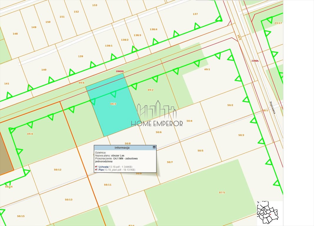 Działka budowlana na sprzedaż Warszawa, Wawer, Las, Poprawna  853m2 Foto 1